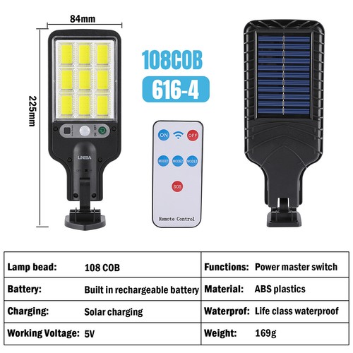 11000W Solar Motion Sensing Lamp Dusk-Dawn Super Bright Street Lamp 360° Round - Picture 52 of 60