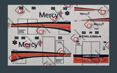 Greenlight  1/64 Mercy Ambulance Waterslide Decals