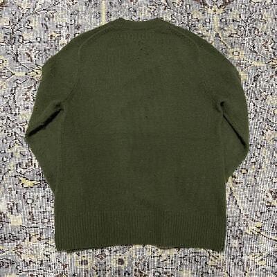 ACNE STUDIOS Men's PEELE Knit Sweater Olive Wool / Cashmere ACNE STUDIOS Men's PEELE Knit Sweater Olive Wool / Cashmere