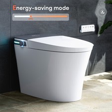 Smart Bidet Toilet 10" Rough-in,Elongated Heated Seat,Dryer,Blackout Flushing
