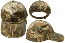 Plain Real Tree Camouflage Distressed Cotton Adjustable Embroidered Cap Hat