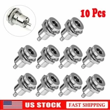 10x 5.5mm x 2.1mm DC Power Supply Jack Plug Socket Female Panel Mount Connector