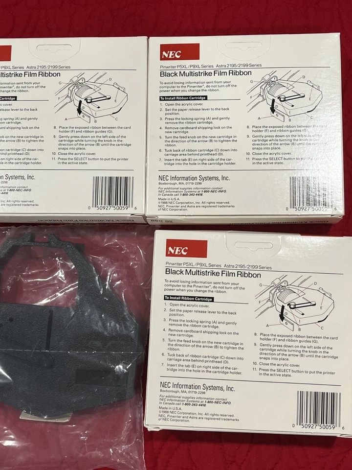 NEC Pinwriter MultiStrike Black Film Ribbon 50-059 NEW SEALED P5XL Astra 2195 - Image 4 of 4
