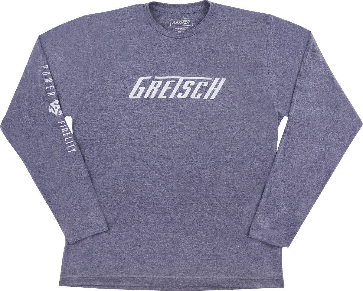 Футболка GRETSCH Power and Fidelity с длинным рукавом, серая, XXL
