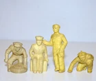 Vintage 1950s Marx 60mm Service Station Playset Mechanic Figures