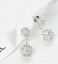 thumbnail 12 - 1 Pair Women Lady Jewelry Silver Double Beaded Rhinestone Crystal Stud Earrings