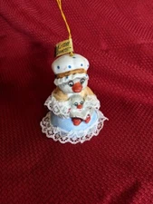 Jasco Caring Critter Chimers Bell Bisque Porcelain Christmas Ornament Goose