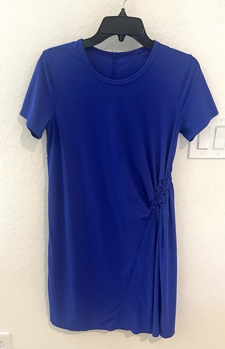 LULULEMON Seek Sun Ruched Dress Lazurite Blue Size 4/6 Athleisure ...