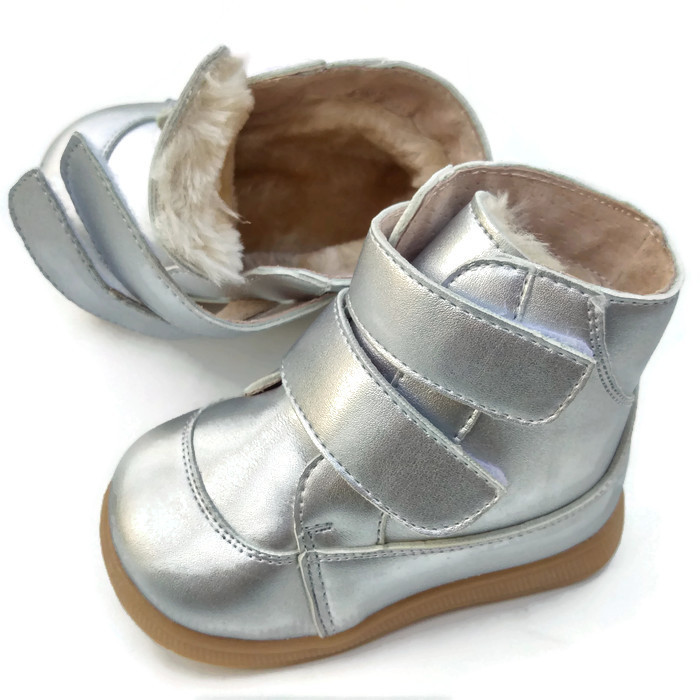 NEW Toddler Boots girls silver child baby kids appx 1-3yrs walker winter  shoes