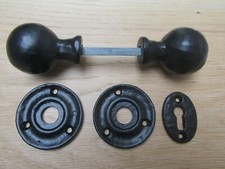 BLACK CAST IRON Door furniture main front entrance traditional Accessories