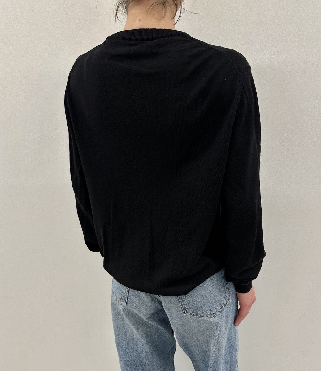 Vintage 2000s Dolce & Gabbana Archive Wool Knit Sweater Black Mens