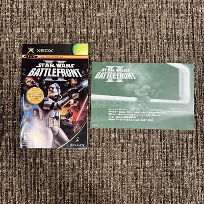 Star Wars Battlefront II XBOX Instruction Manual + Mail In Registration Card