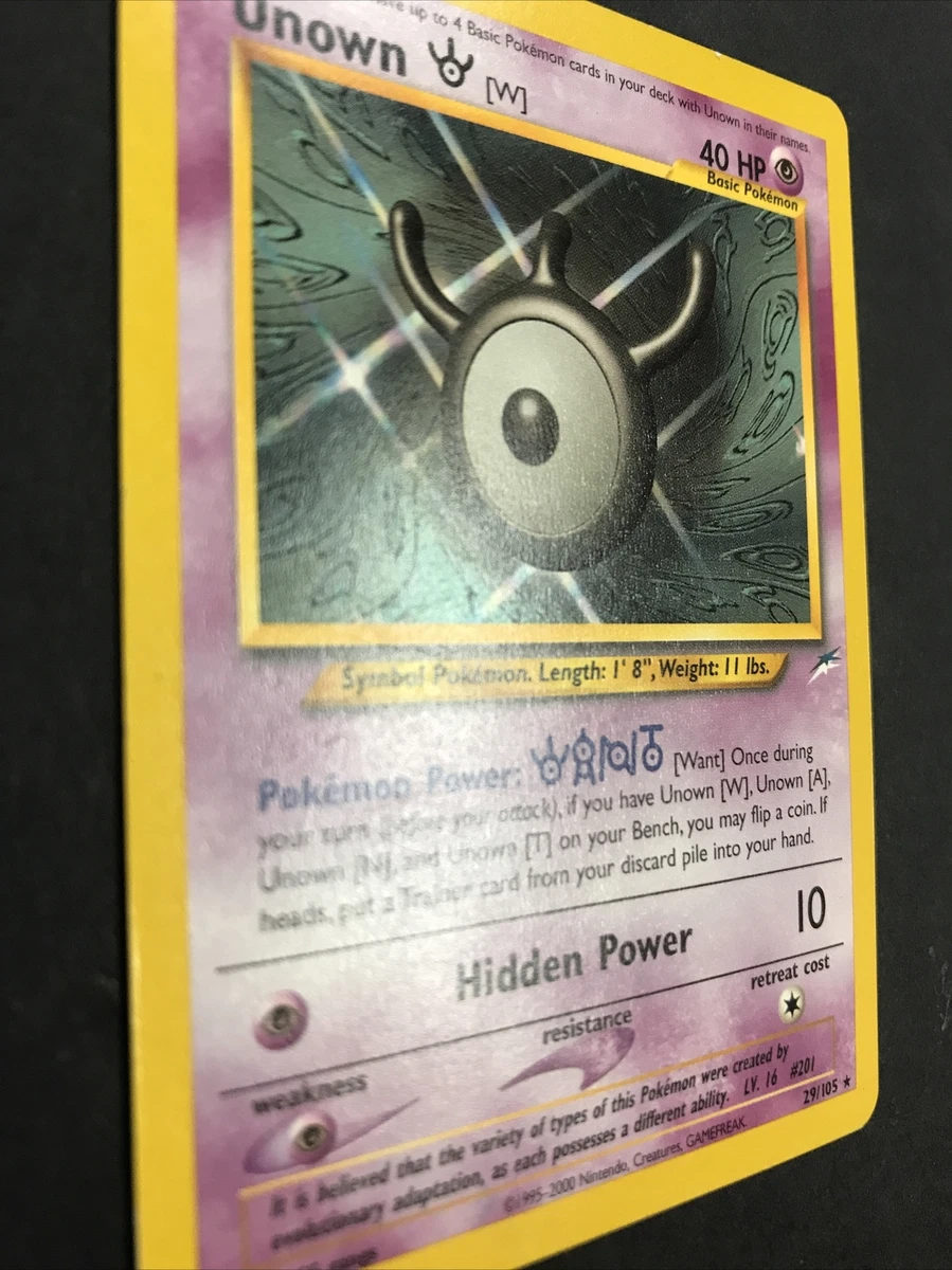 Check the actual price of your Unown [H] 28/105 Pokemon card