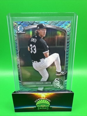 Hagen Smith 2025 Bowman Draft Chrome Aqua Reptilian /125 White Sox Prospect