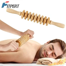 Wooden Massage Roller Stick Trigger Point Fascia Massager for Cellulite & Sore