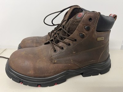 Avenger A7219 Work Boots US 11M Steel Toe Waterproof EH Brown Leather Size 11