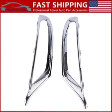 BUMPER TRIM SET FOR 2015-2022 CHRYSLER 300 FRONT OUTER CENTER APPLIQUE CHROME US