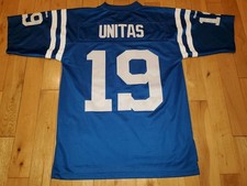 Reebok Johnny Unitas 1967 BALTIMORE COLTS Mens Grid Iron NFL Throwback Jersey M