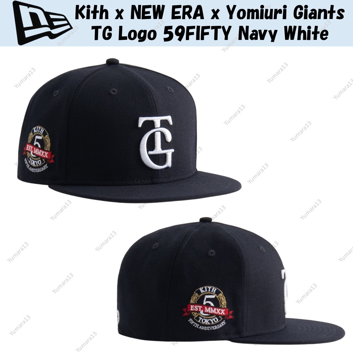 帽子 Kith & NewEra KITHTOKYO Kith x NEW ERA x Yomiuri Giants TG Logo 59FIFTY Navy White