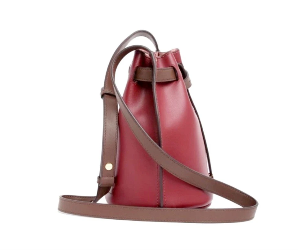 Bolsa de couro Marc Jacobs balde The Renegade vermelha/marrom autêntica - Imagem 2 de 3