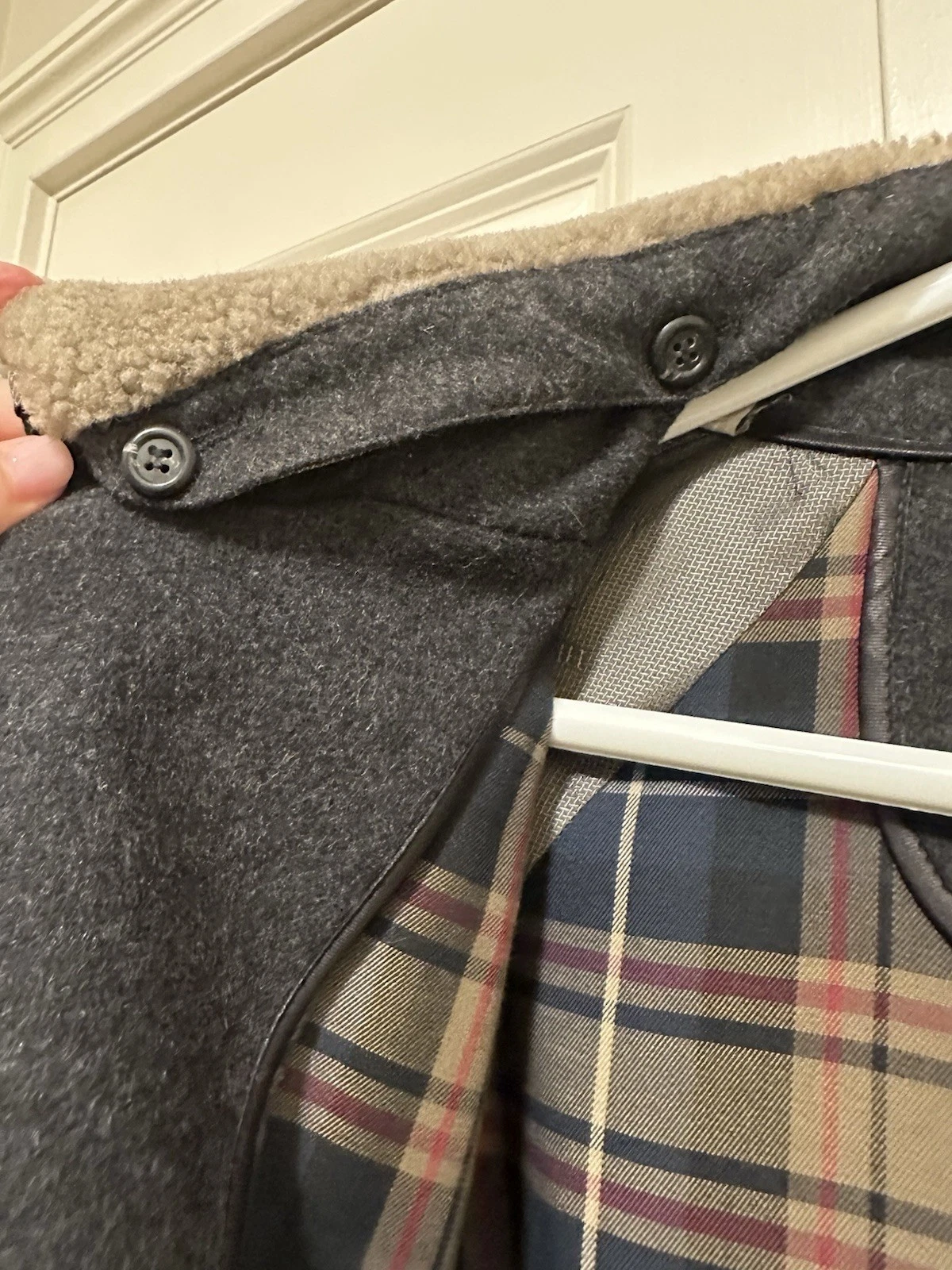 Hickey Freeman Charcoal Gray Wool Overcoat Size 42 image 13