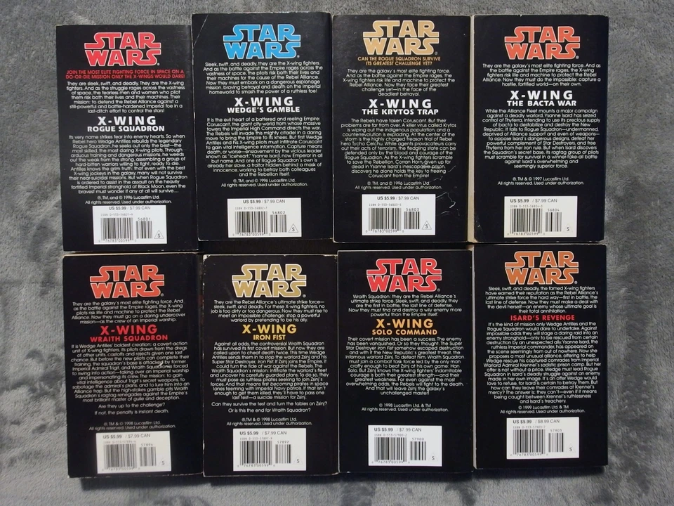 Lot of 8 Star Wars X-Wing Series Books Michael Stackpole Aaron Allston Paperback Foto 2 de 4