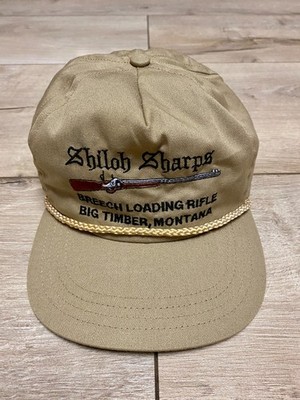VTG Shiloh Sharps Rifle Hat Cap Jan-Bar Made in USA Big Timber Montana Leather