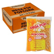 Popcorn Portion Packets with Kernels Salt Coconut Oil 4 oz Case of 12 Commercial