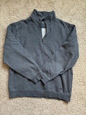 Croft  Barrow Grey Quarter Zip Sweatshirt - Men's S