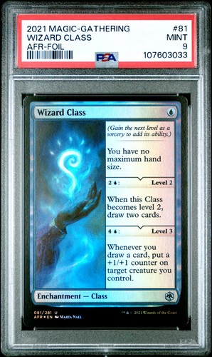 MTG Wizard Class FOIL Adventures in the Forgotten Realms (AFR) #081 PSA Mint