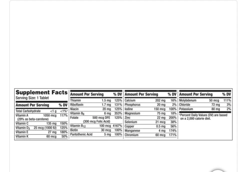 Multivitamínico Centrum Silver Men 50+, 275 comprimidos Foto 3 de 3
