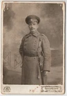 WWI. Russian officer with a saber and revolver 1916 Russian Empire Cabinet Card