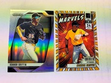 🚨2025 Donruss ⚾️ KONNOR GRIFFIN Diamond Marvels + Panini Prizm Silver SP RC💥