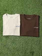 ED HARDY Men  s Bundle Embroidered Logo Tees Cocoa  Ivory Sz Small New With Tag