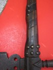1800S NATIVE AMERICAN PIPE TOMAHAWK BEADED DROP BRANDED TACKED HEART CUTOUT RARE — photo 9