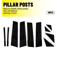 10x Pillar Posts Window Door Trim Cover For Mazda 3 Axela 2014 15 16 17-2018 Eah