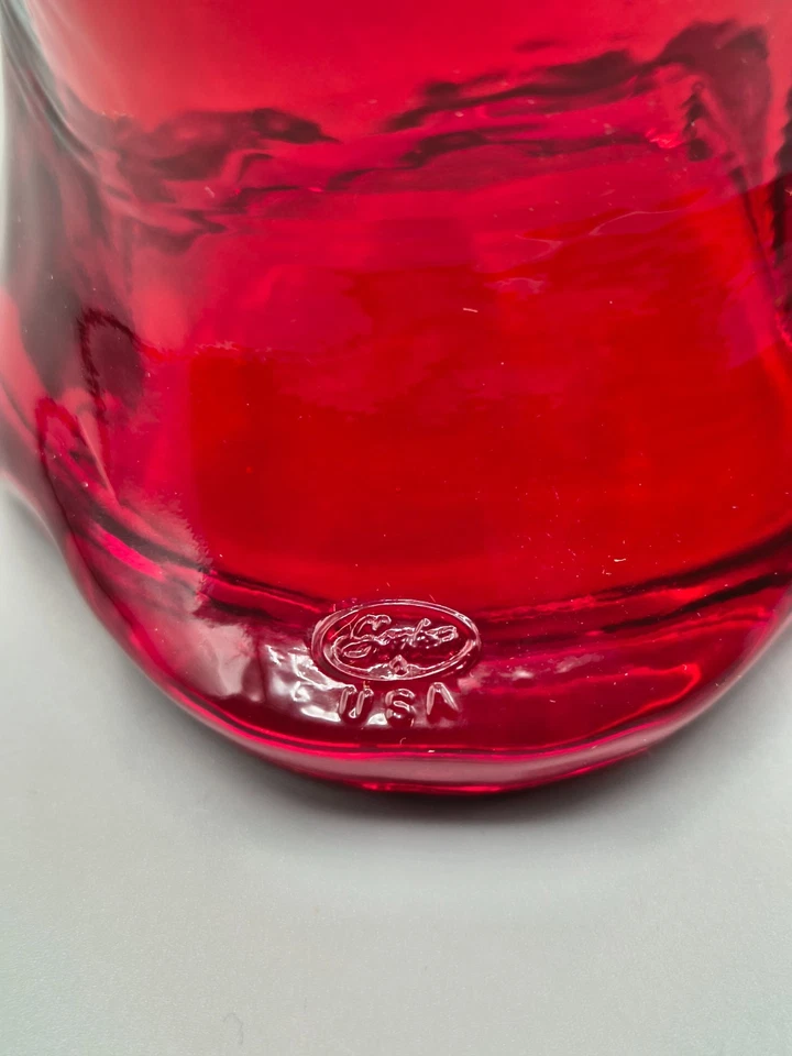 Fenton Glass Ruby Red Witch Poured By Mosser Glass - Beautiful Cadmium Glow! - Image 4 of 4