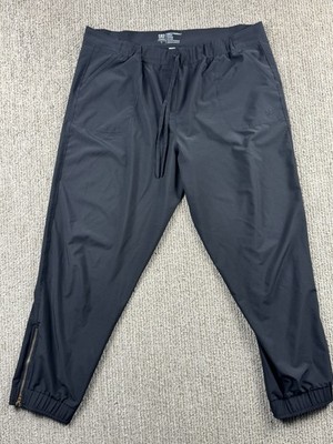 Albion Fit Womens L Petite Jetsetter Everywhere Jogger Pants Nylon Stretch Black