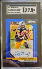 SGC 10 9.5 JAYLEN SAMUELS 2019 PRIZM BLUE SCOPE RC AUTO 3/99 ROOKIE AUTOGRAPH