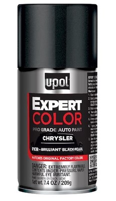 U-POL Expert Spray Paint for Chrysler Brilliant Black Pearl PXR , upfc102 7.4 Oz