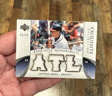 2006 Upper Deck Exquisite Collection - Exquisite Memorabilia Chipper Jones /45