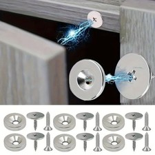 4/6set Magnetic Closure Magnetic Latch Round Metal Magnetic Door Catch  Cabinet