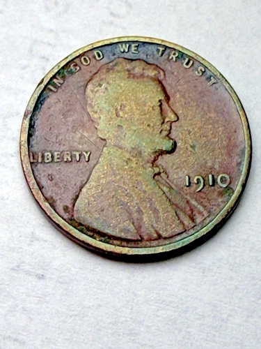 1910-P Lincoln Wheat 1c ~ Very Fine Details? ~ Colored Toning! Nice ~ B36