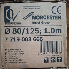 WORCESTER GREENSTAR FLUE EXTENSION. 1000MM. 80-125MM. 7 719 003 666