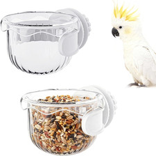 Parrot Feeder Set - 2-Piece Hanging Parrot Feeder for Bird Cages, Suitable for C