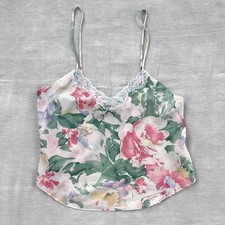 Vintage 80s/90s Victoria  s Secret Gold Label Silk Camisole Watercolor Floral S