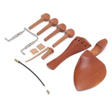 Violin Accessory Jujube Wood with ChinRest/ Endpin/Tailpiece/Tuning Pegs/Gut