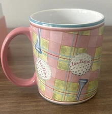 The Lang Companies Tee Times Artwork By Paula Joerling Ceramic Golf Mug