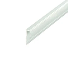 Outwater J Channel Fits Material 5/32" Thick Mill Finish Aluminum Cap Moulding