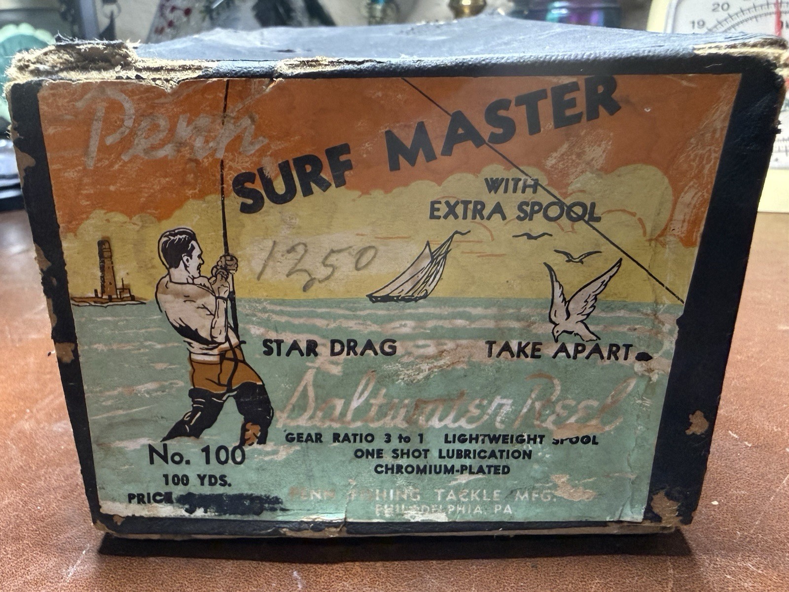 Vintage Penn Surfmaster No. 100 Conventional Reel w Box Star